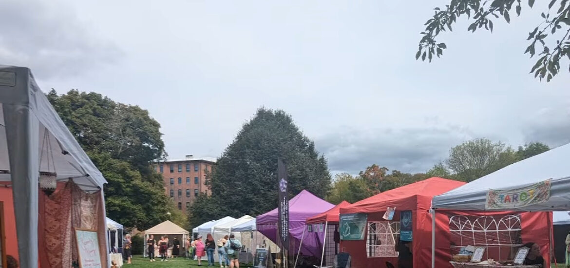 Tents Lined Up At Mystics Makers & Magick