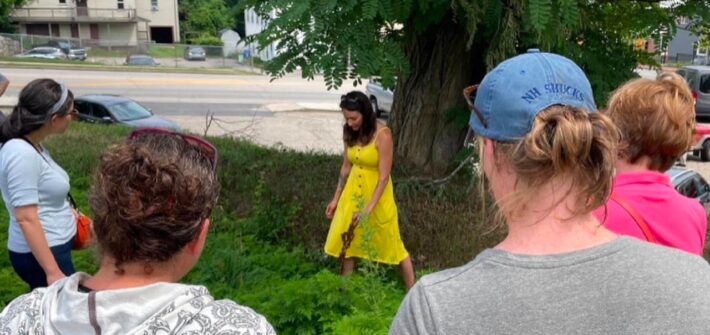 Amanda Stanley leading a plant walk