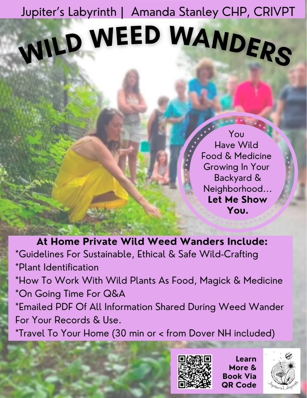 Folks Looking At Plants On a Weed  Walk